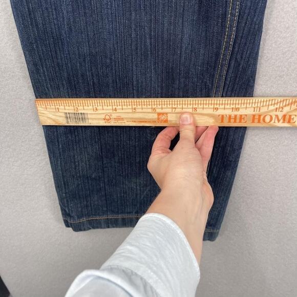 Mecca USA Jeans Mens 38x30 Blue Denim Relaxed Fit Hip Hop Streetwear Embroidered - Picture 9 of 16